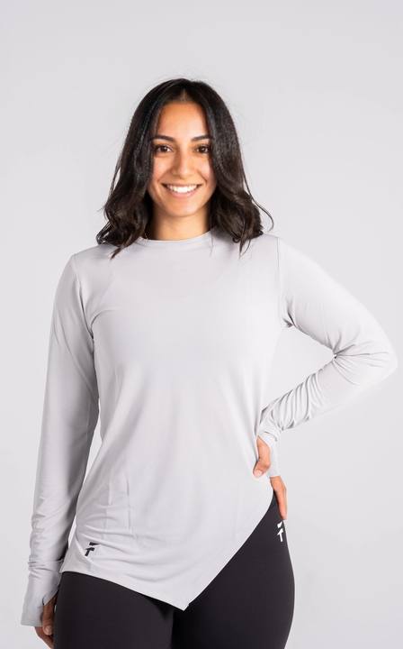 Essential Long Sleeve Top - Light Grey