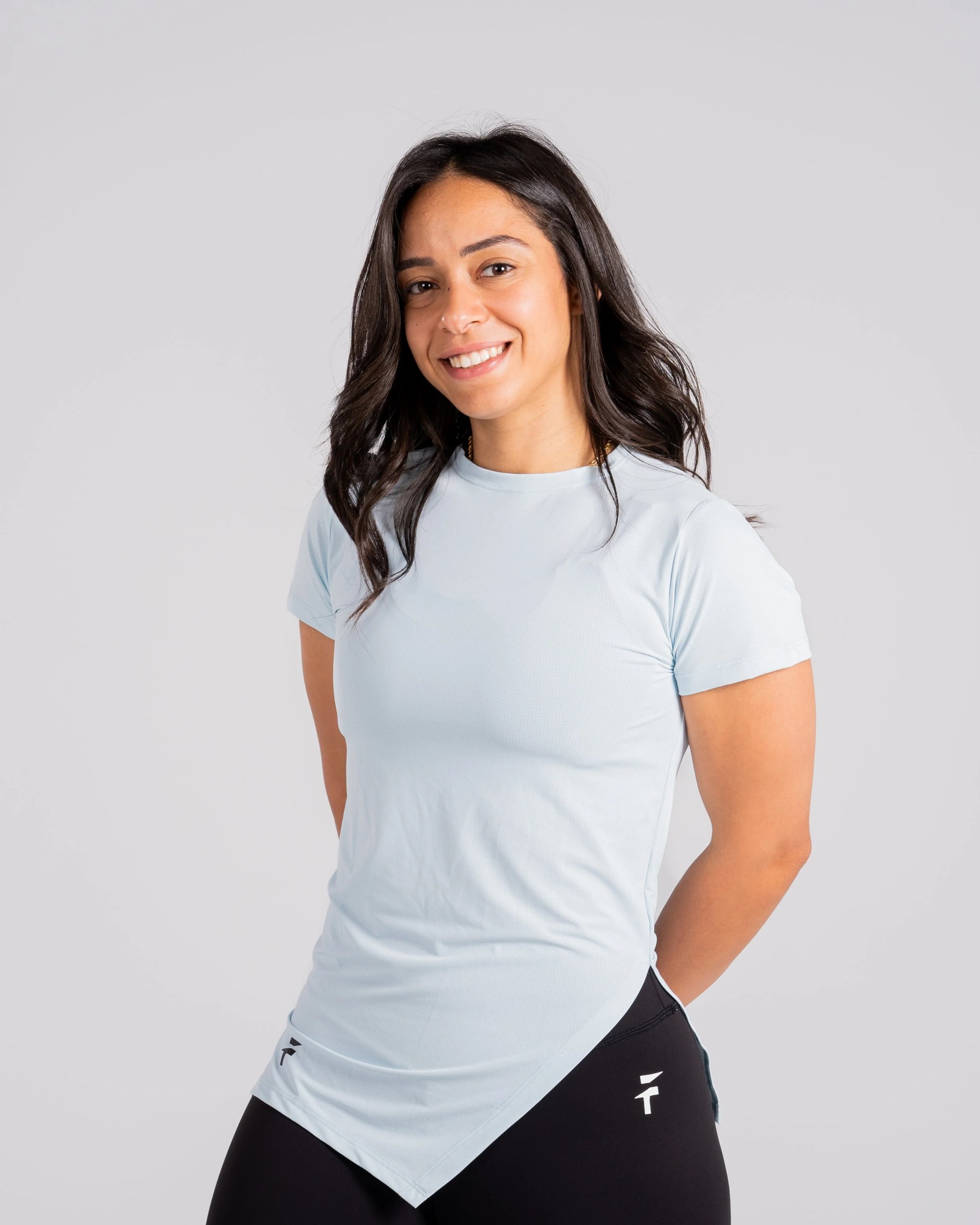 Essential Short Sleeve Top - Frost Blue