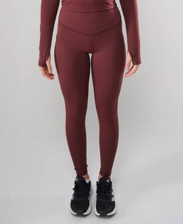 Ultra Comfort Essential Pocketed Leggings - Deep Burgundy