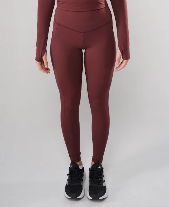 Ultra Comfort Essential Pocketed Leggings - Deep Burgundy
