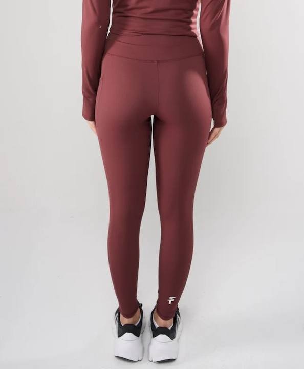 Ultra Comfort Essential Pocketed Leggings - Deep Burgundy