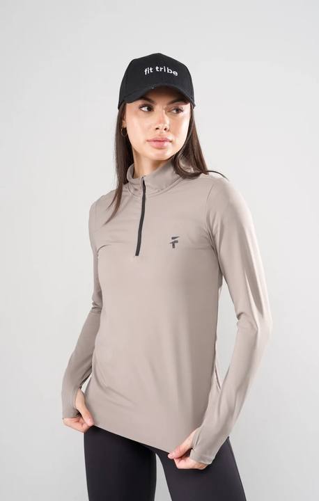 Performance Tech Quarter Zipper - Pearl Grey