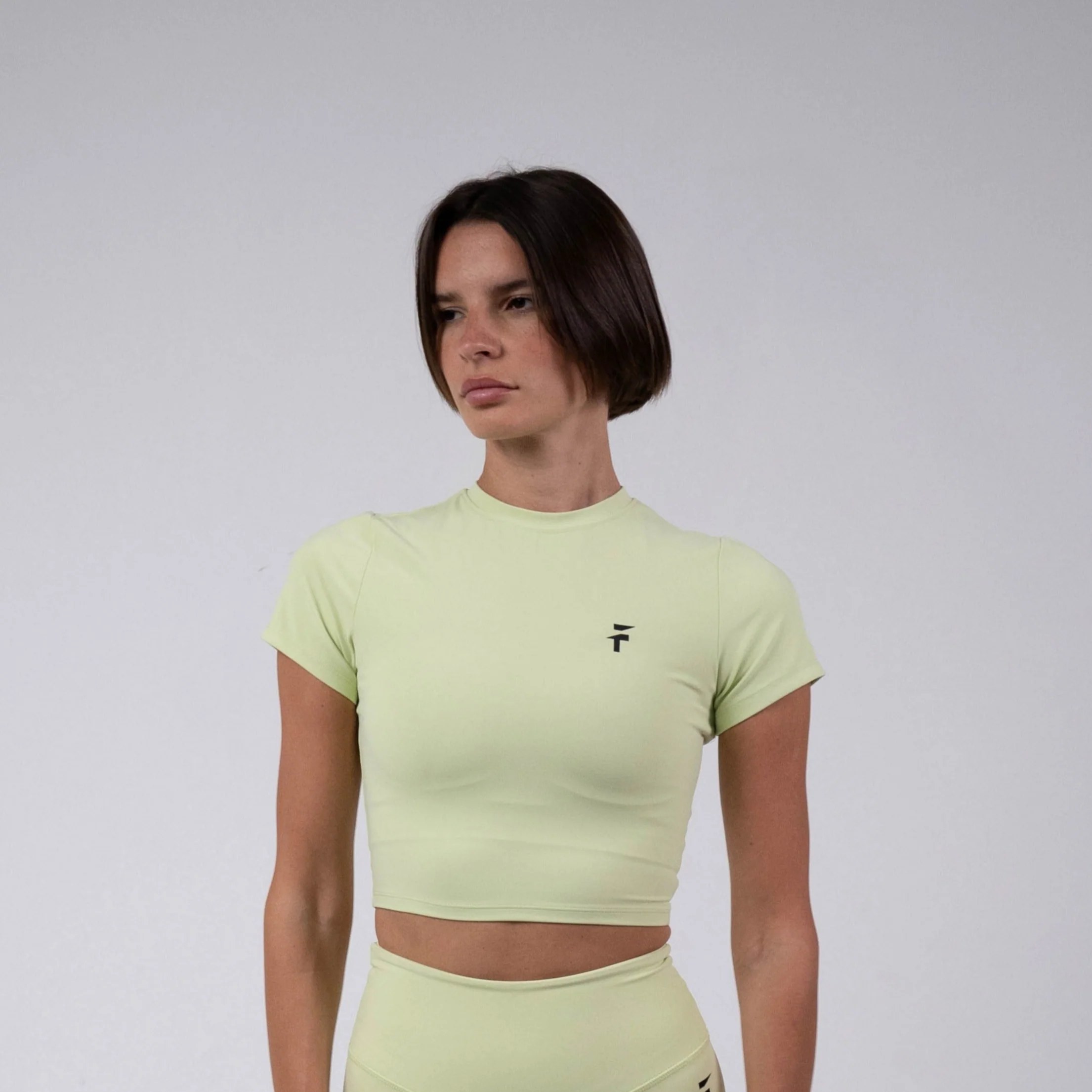 Ultra Comfort Essential Crop Top - Lime Twist