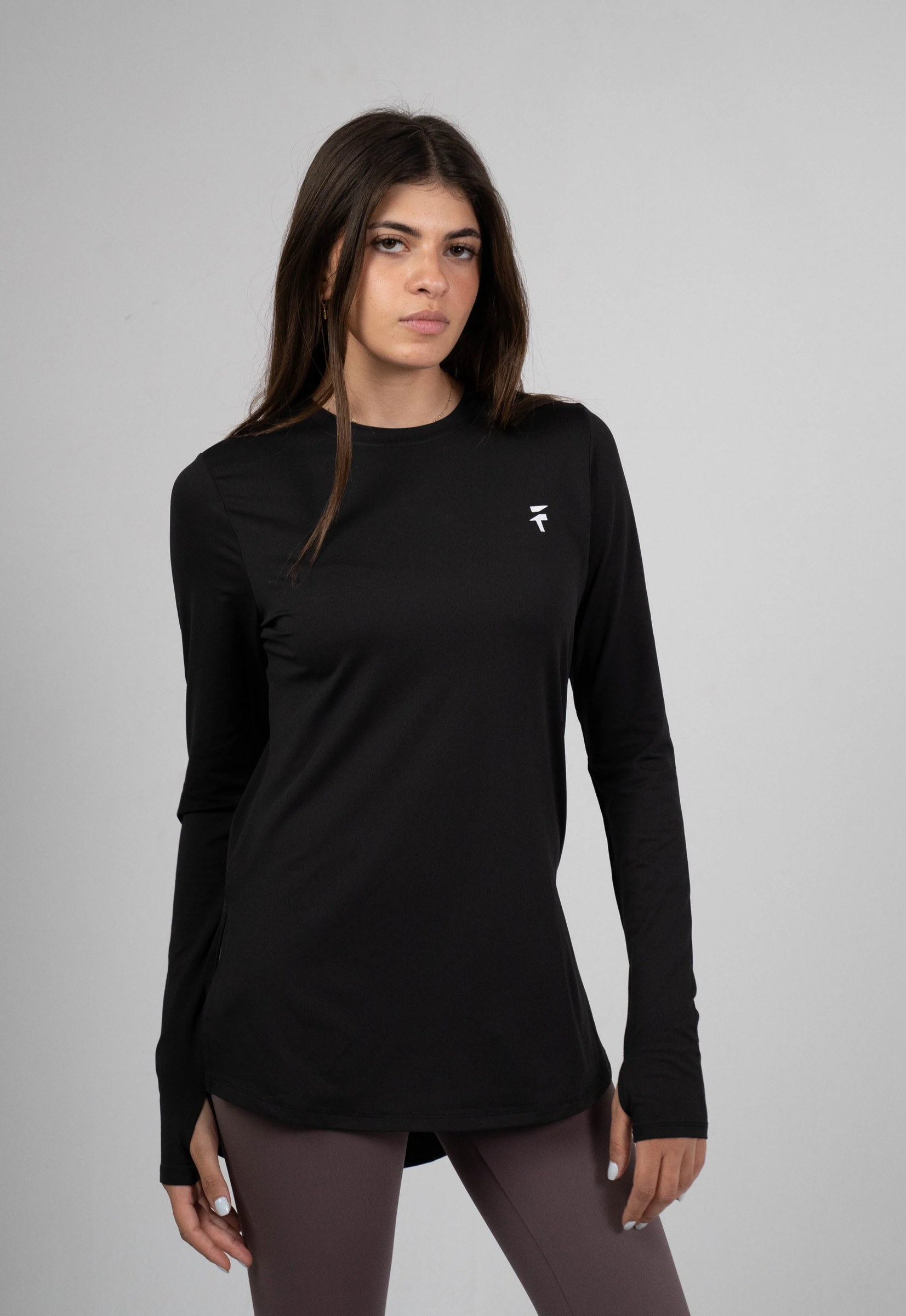 Performance Extended Long Sleeve Top - Black