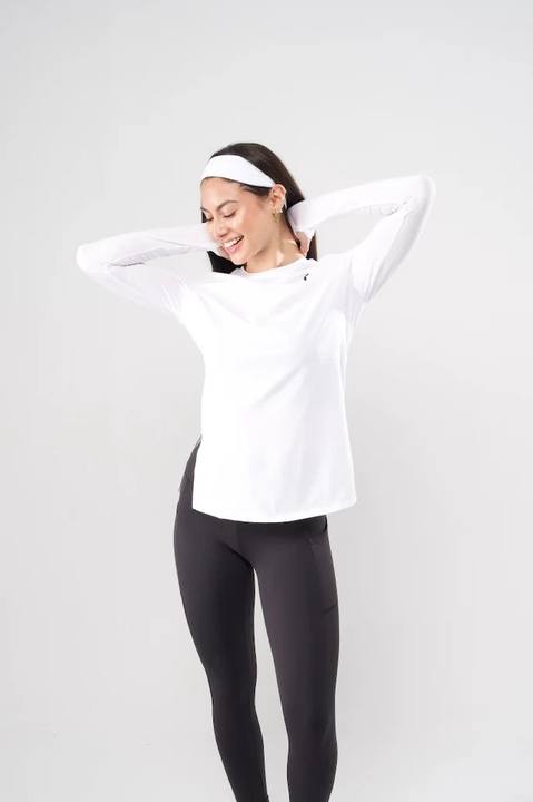 Performance Extended Long Sleeve Top - White