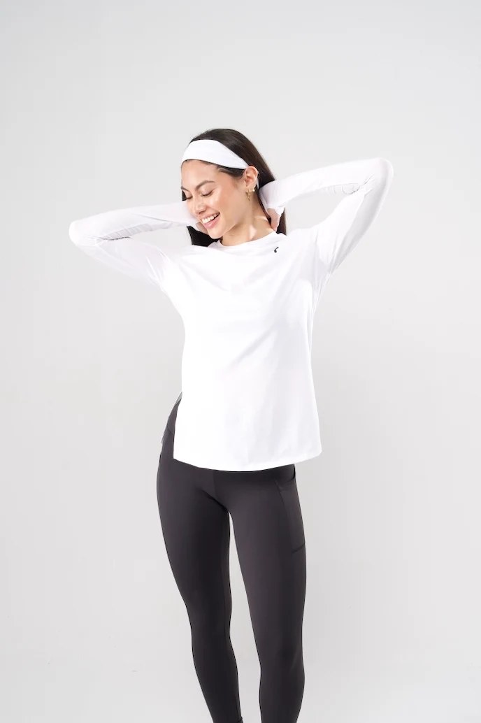 Performance Extended Long Sleeve Top - White