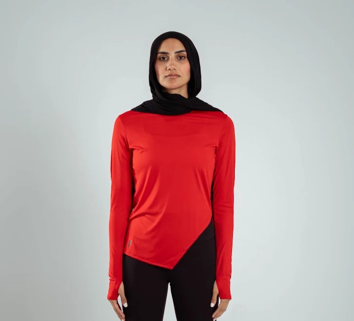 Essential Long Sleeve Top - Crimson Red