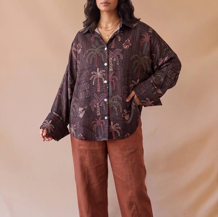 palms & stars “defect “ Butterfly shirt