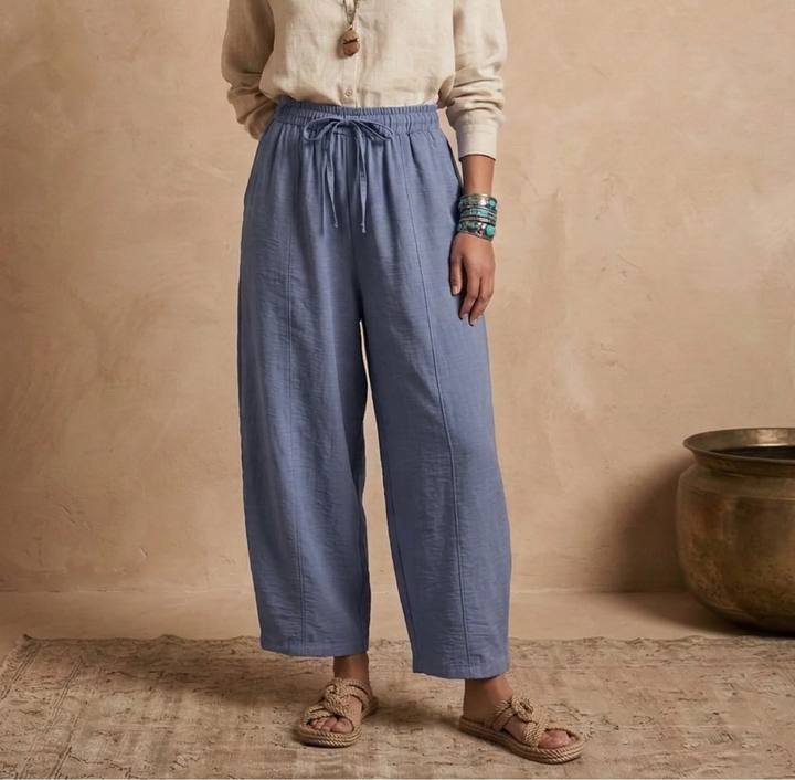 Dusty blue “ defect” balloon pants