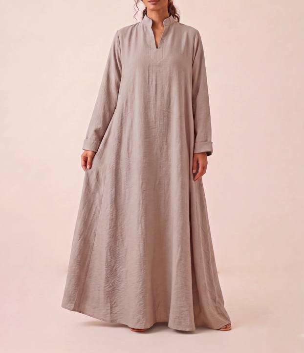 Sand beige Double cloche dress
