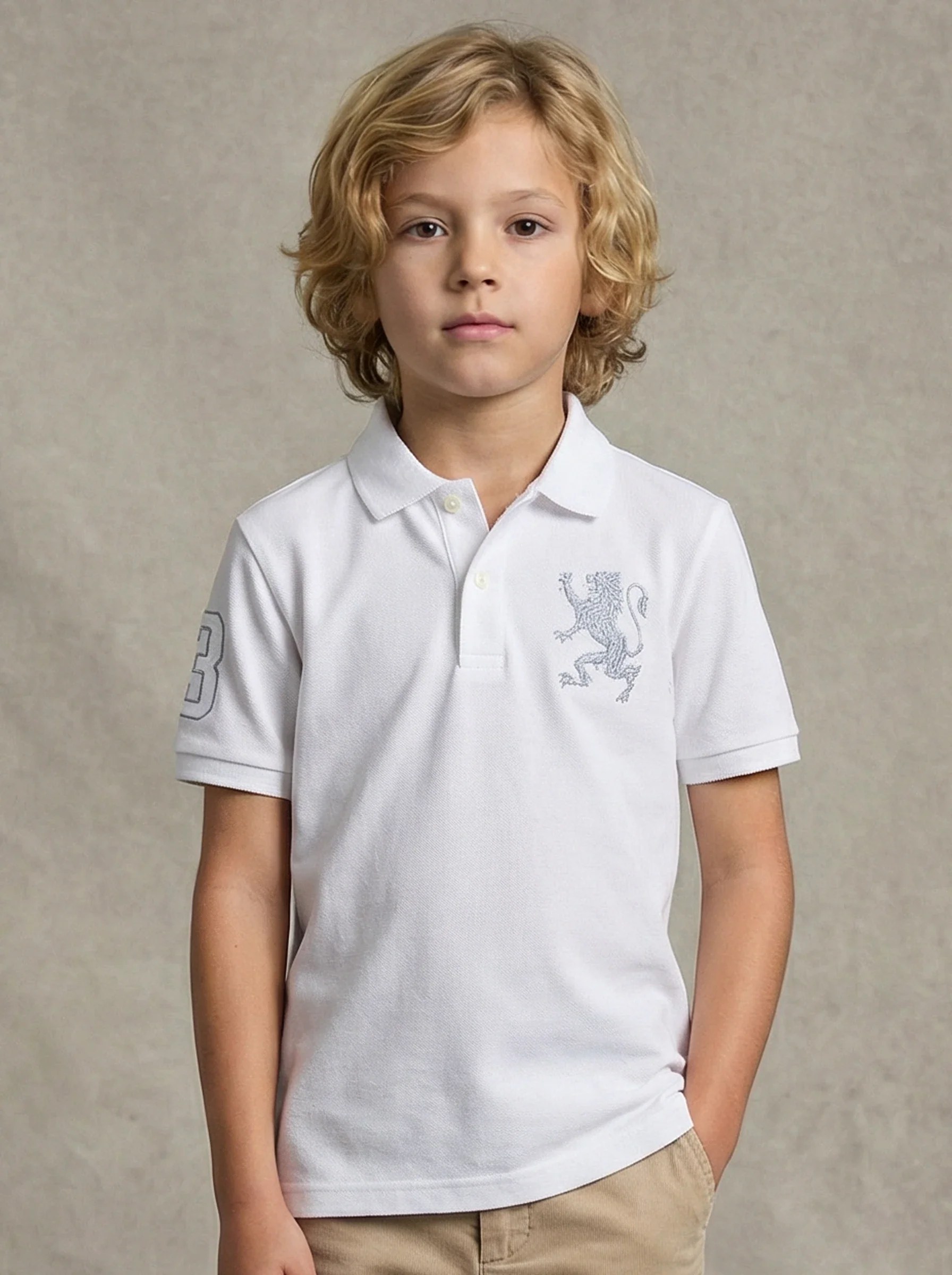 Kids Embroidered Detail Polo T-Shirt