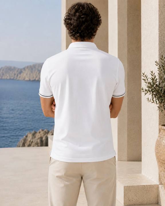 Men’s Embroidered Short-Sleeve Polo Shirt