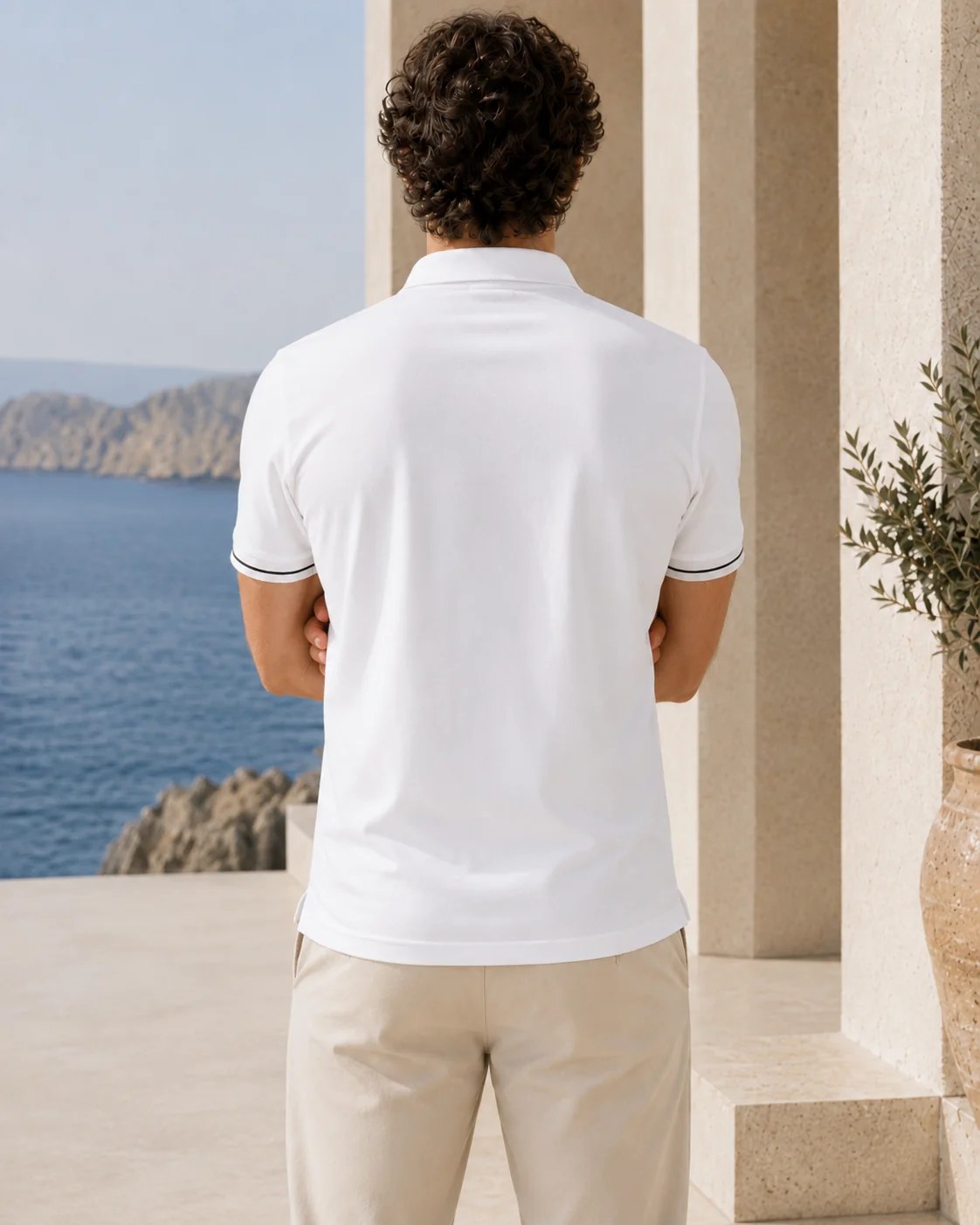 Men’s Embroidered Short-Sleeve Polo Shirt
