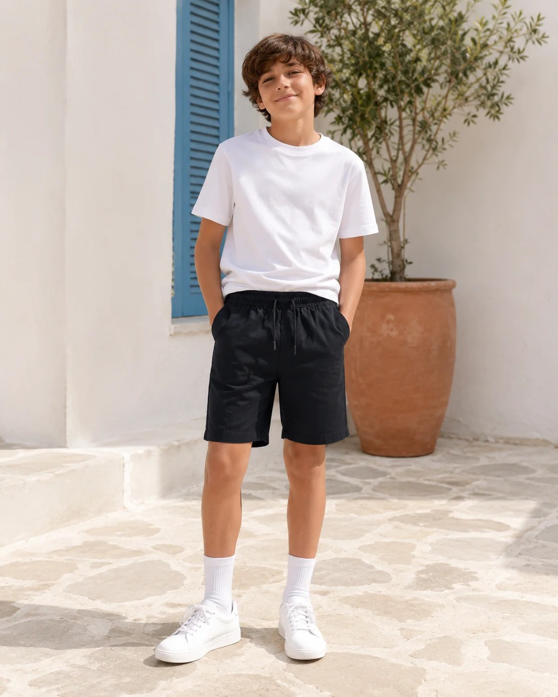 Boys’ Elastic Waist Casual Shorts