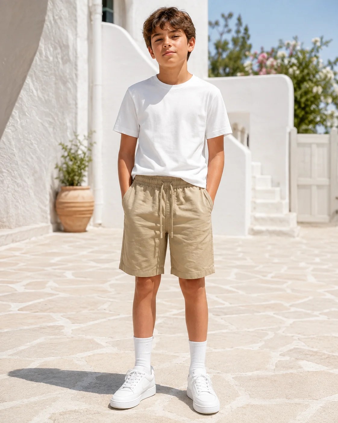 Boys’ Elastic Waist Casual Shorts