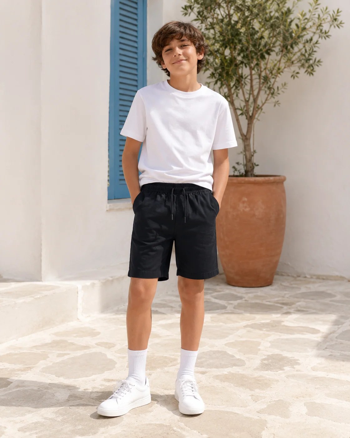 Boys’ Elastic Waist Casual Shorts