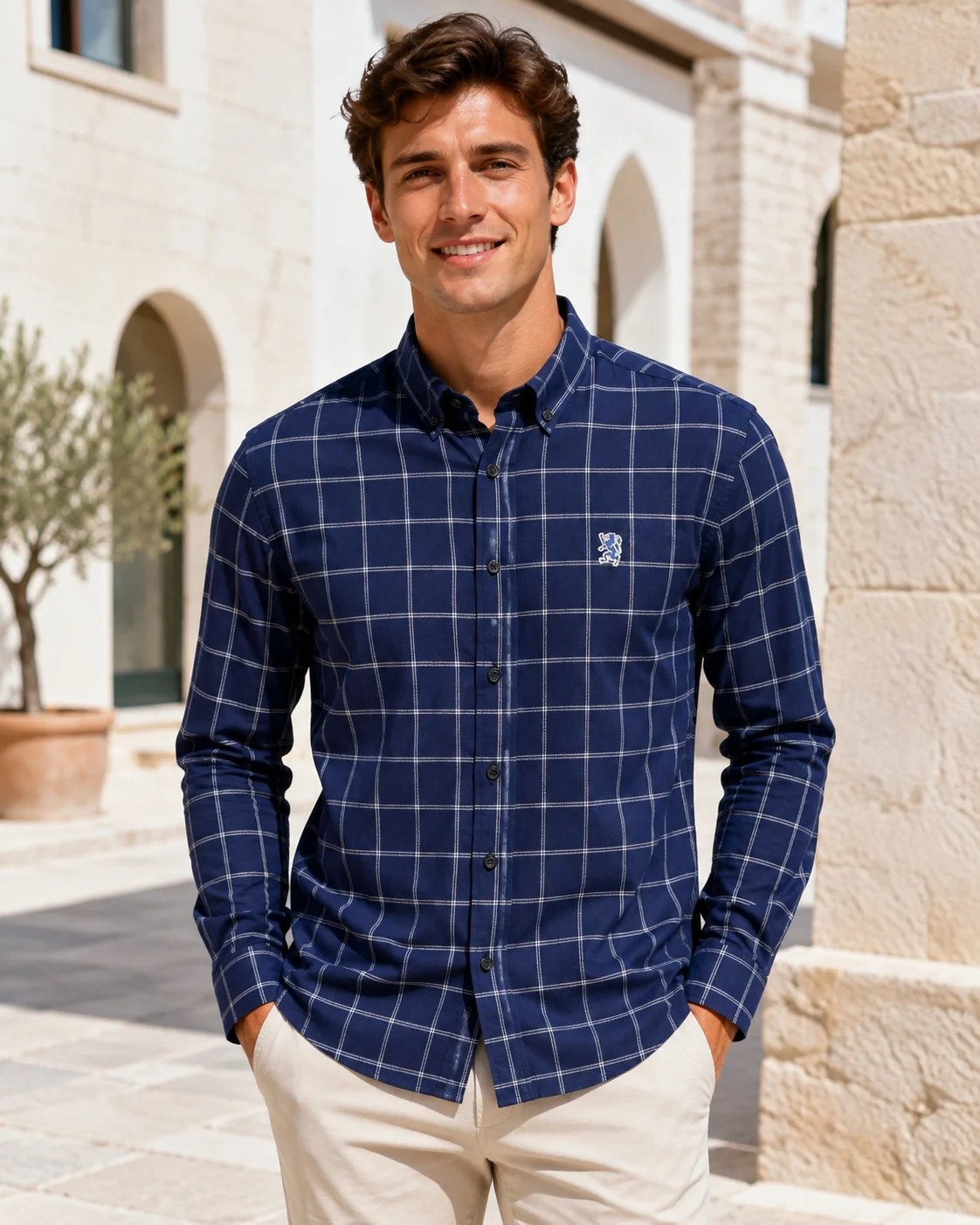 Men’s Long-Sleeve Oxford Shirt
