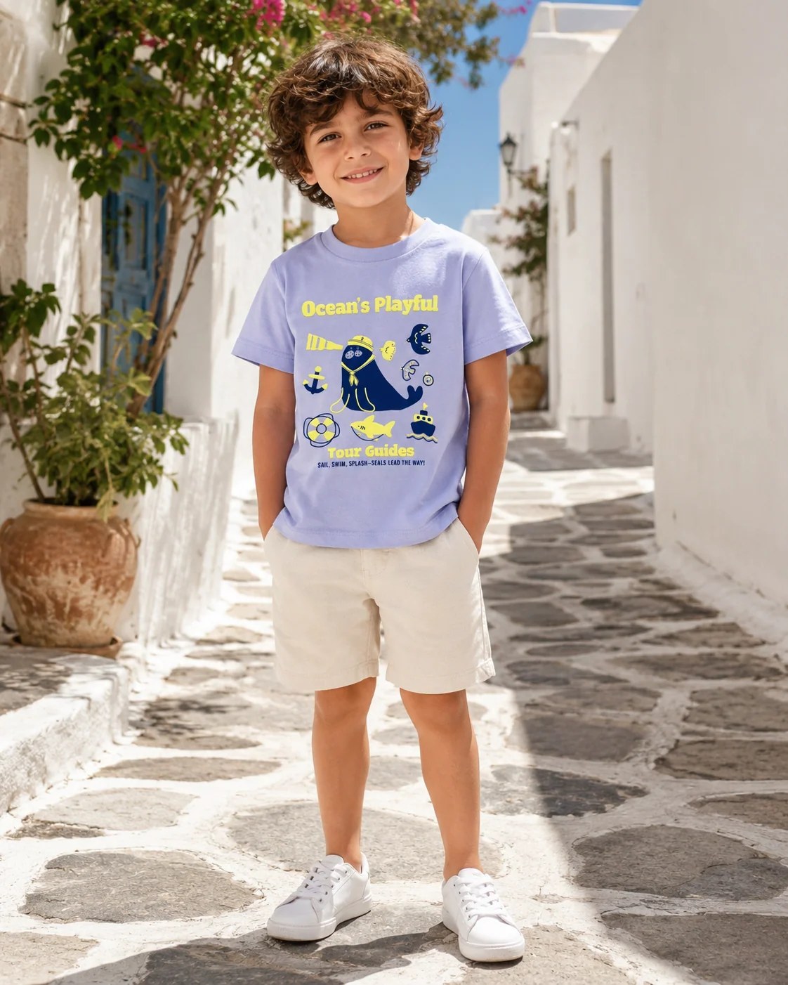 Boys’ Ocean Graphic Short-Sleeve T-Shirt