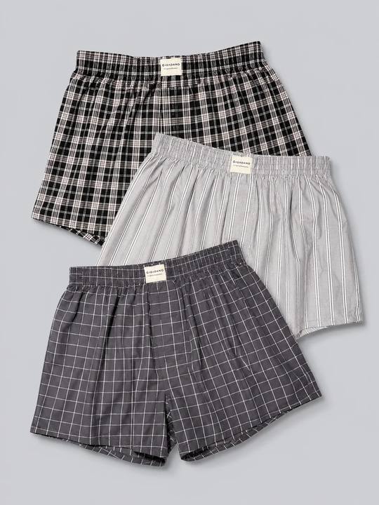 Men’s Woven Boxer Three-Pack