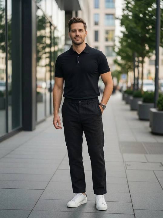Men’s Elastic Waist Casual Linen Pants