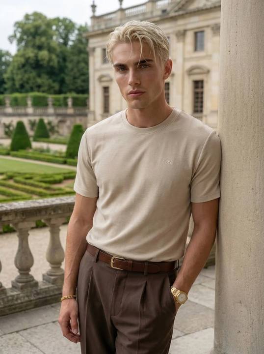 Men’s Textured Crew Neck T-Shirt
