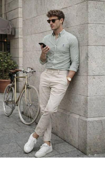 Men’s Sim Fit Striped Button-Down Shirt