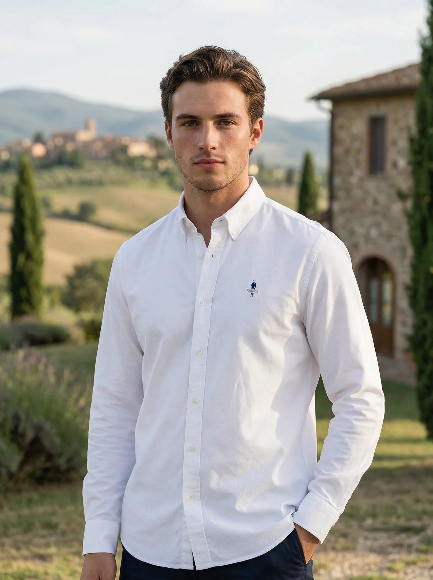 Men’s Sim Fit Striped Button-Down Shirt