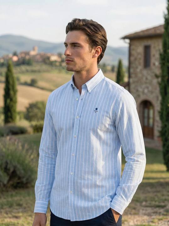 Men’s Sim Fit Striped Button-Down Shirt