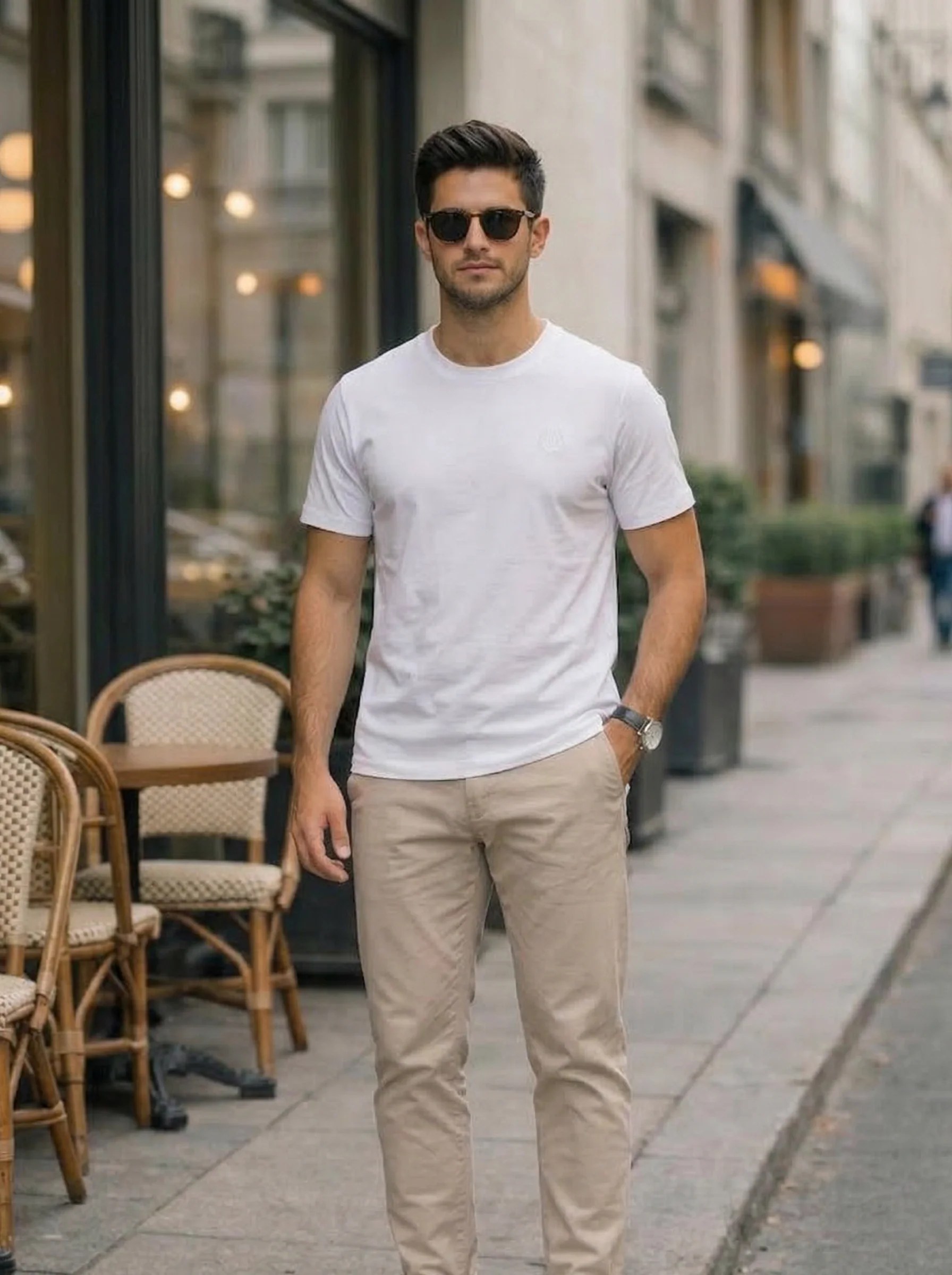 Men’s Minimal Logo Crew Neck T-Shirt