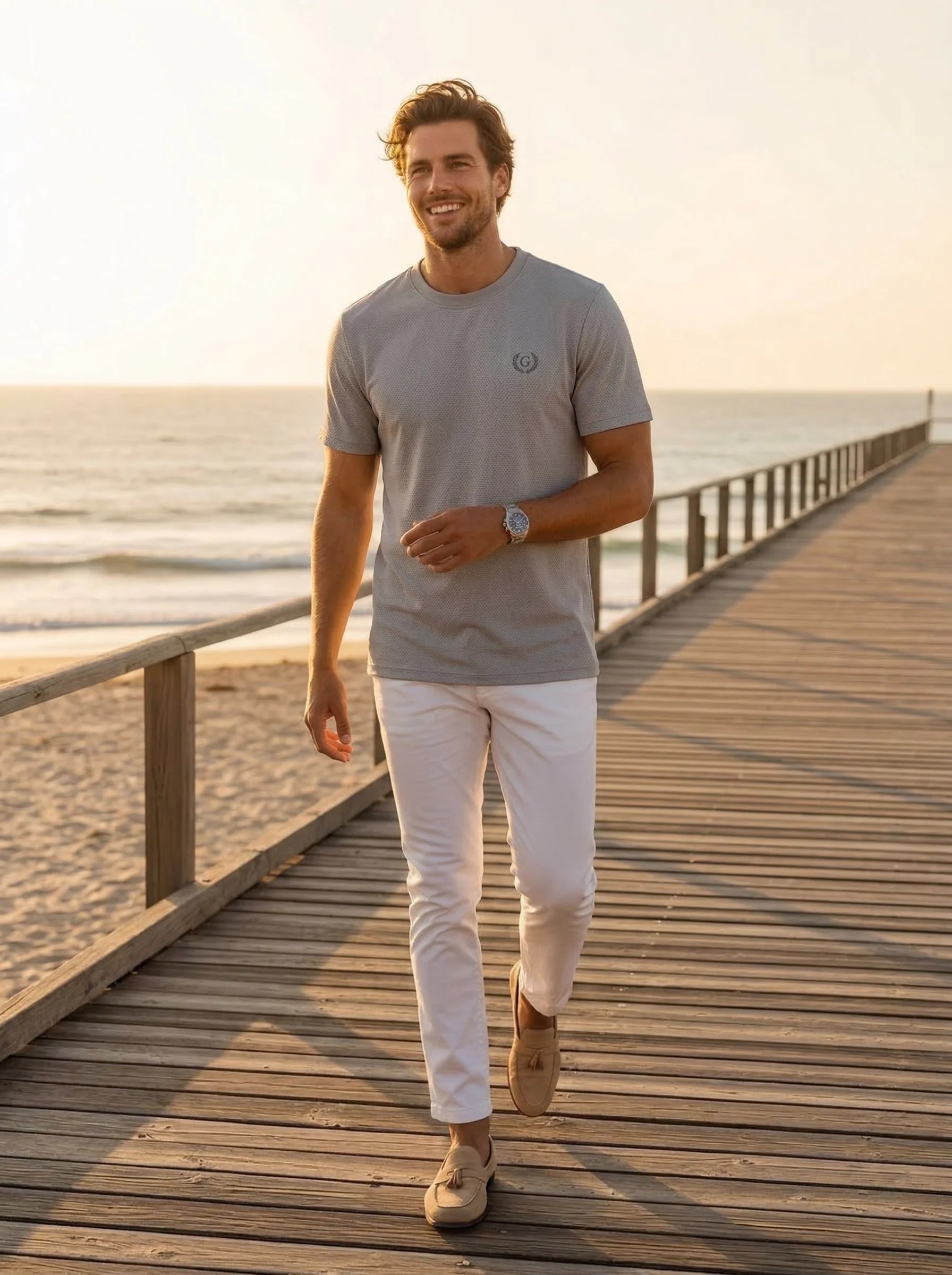 Men’s Minimal Logo Crew Neck T-Shirt