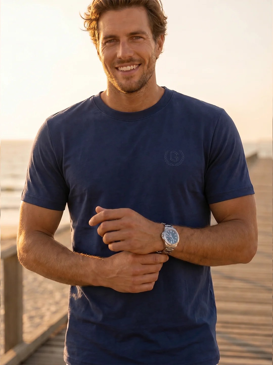 Men’s Minimal Logo Crew Neck T-Shirt