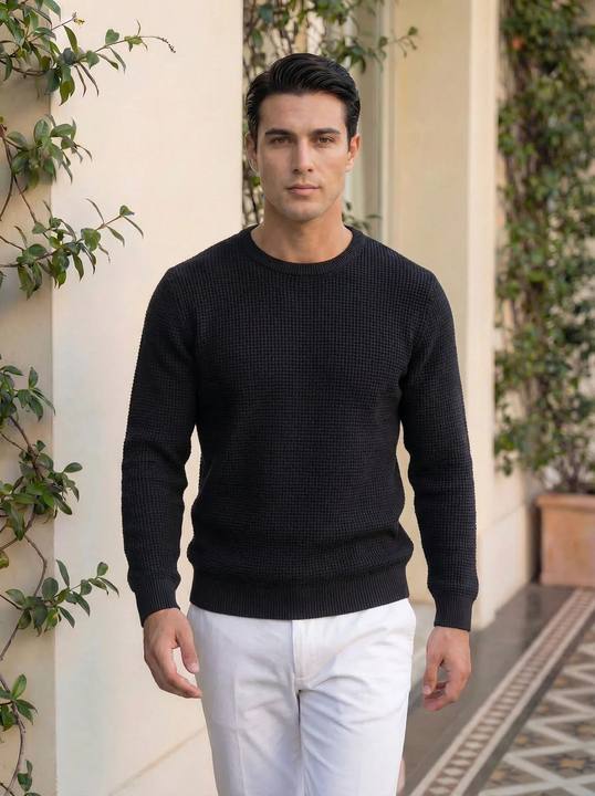Classic Crew Neck Knit Sweater