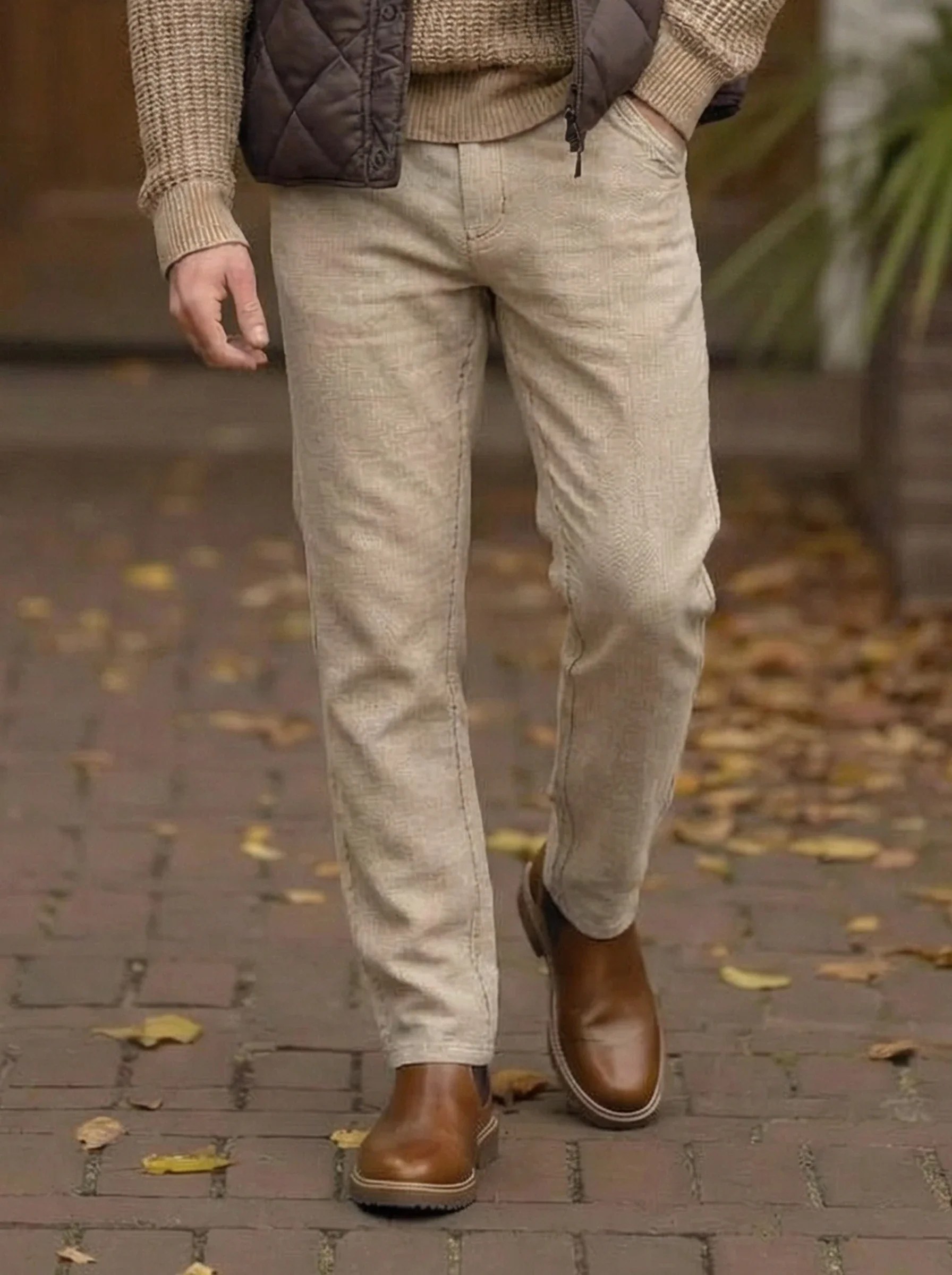 Slim Fit Stretch Linen