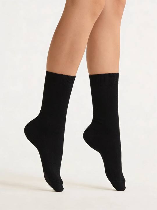 Ribbed Crew Socks