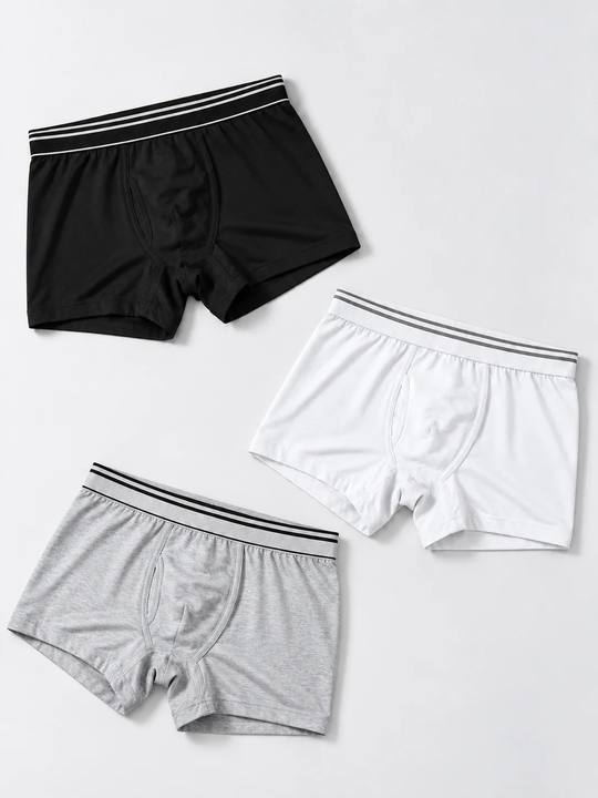 Cotton Boxer Brief Three-Pack