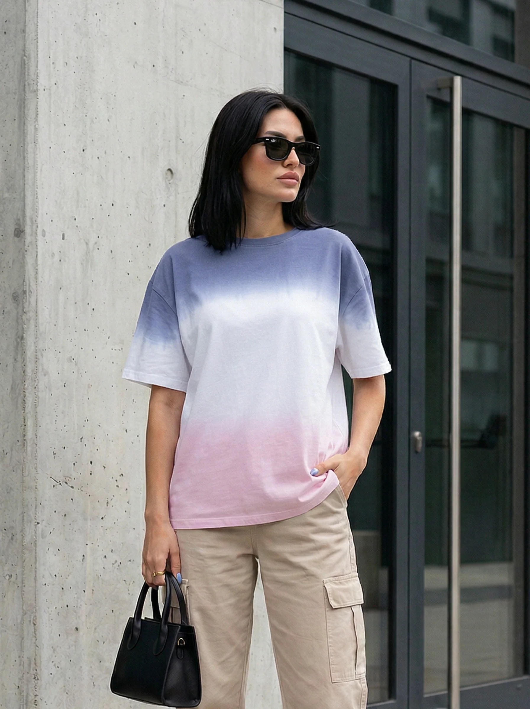Gradient Effect Short Sleeve T-Shirt