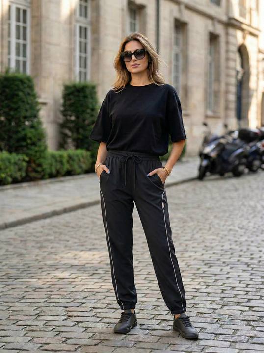 Slim-Fit Stripe Jogger Pants