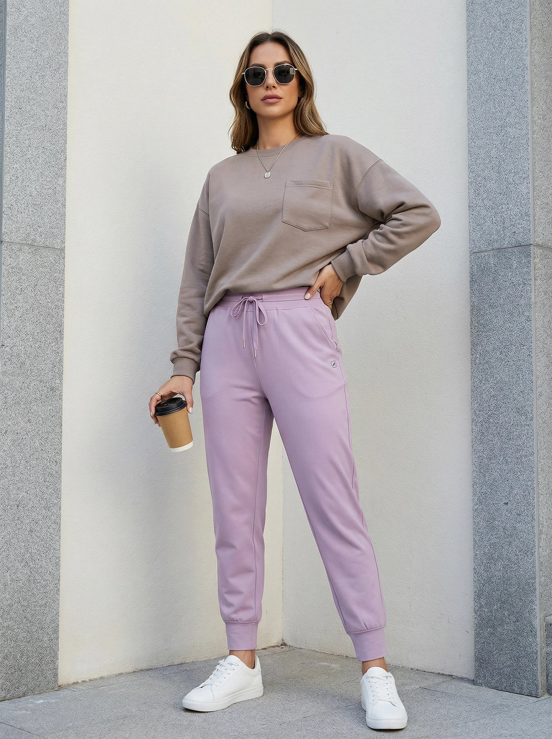 Slim-Fit Drawstring Jogger Pants