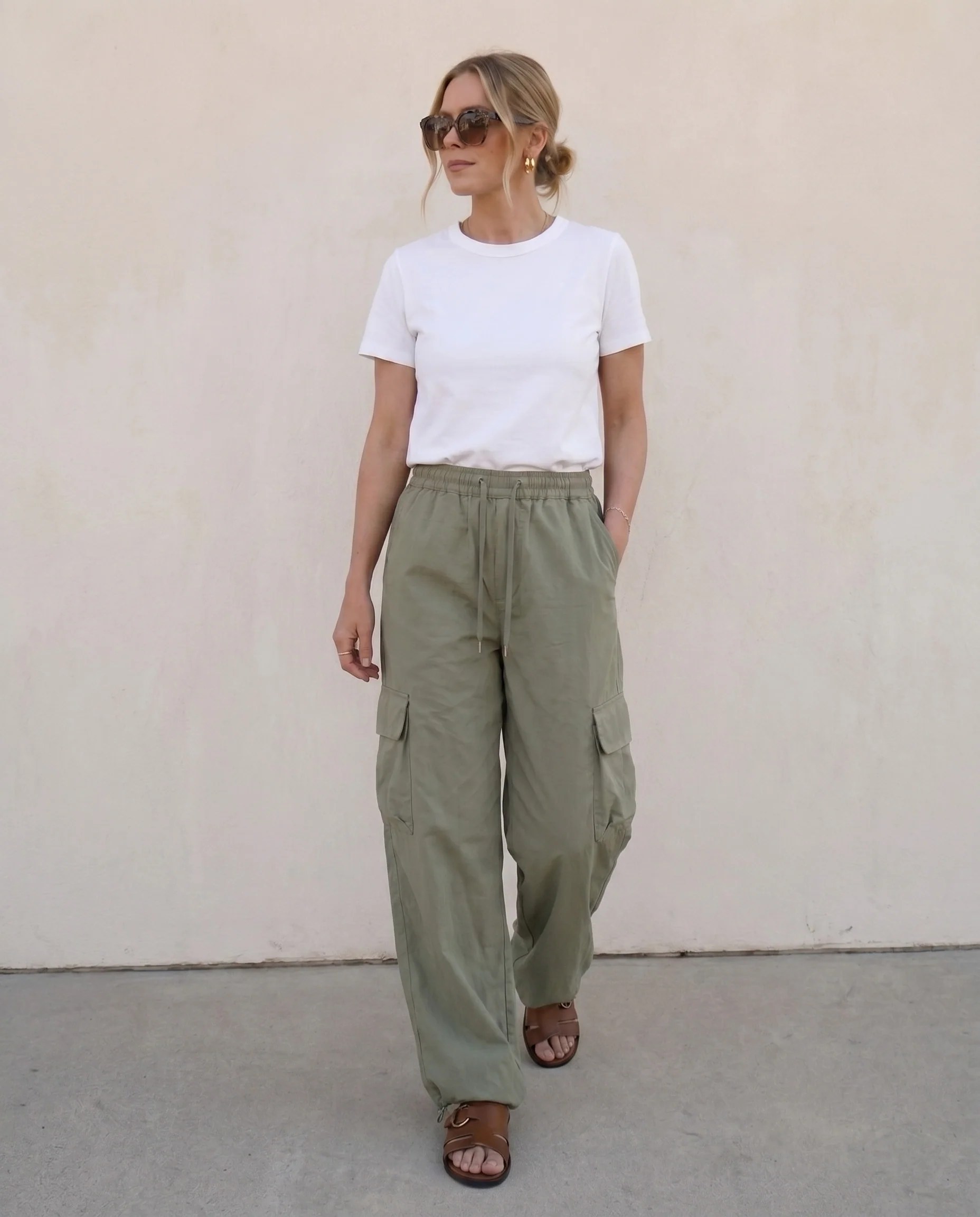 Wide-Leg Cargo Pants