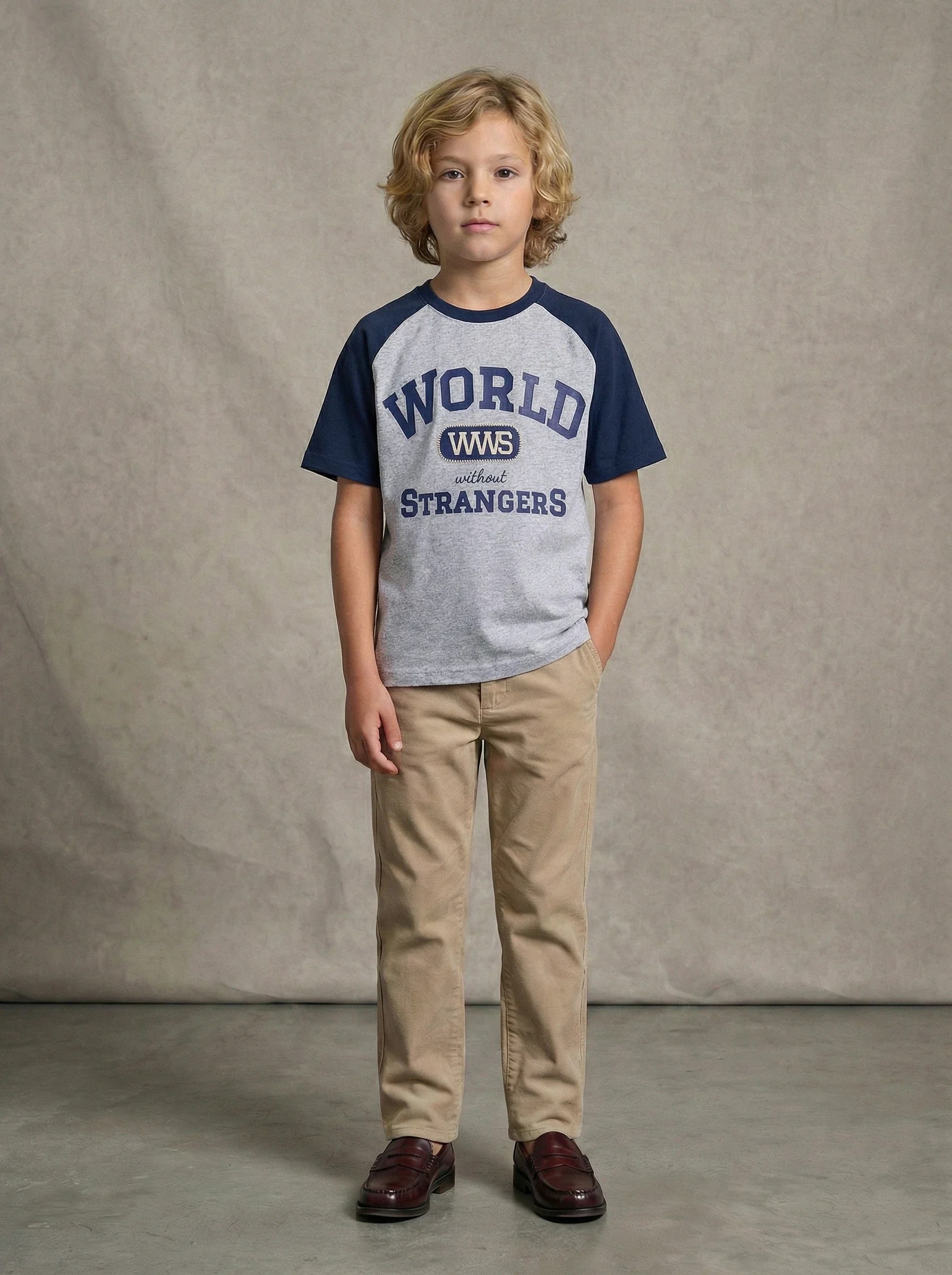 Kids Color Block Graphic T-Shirt