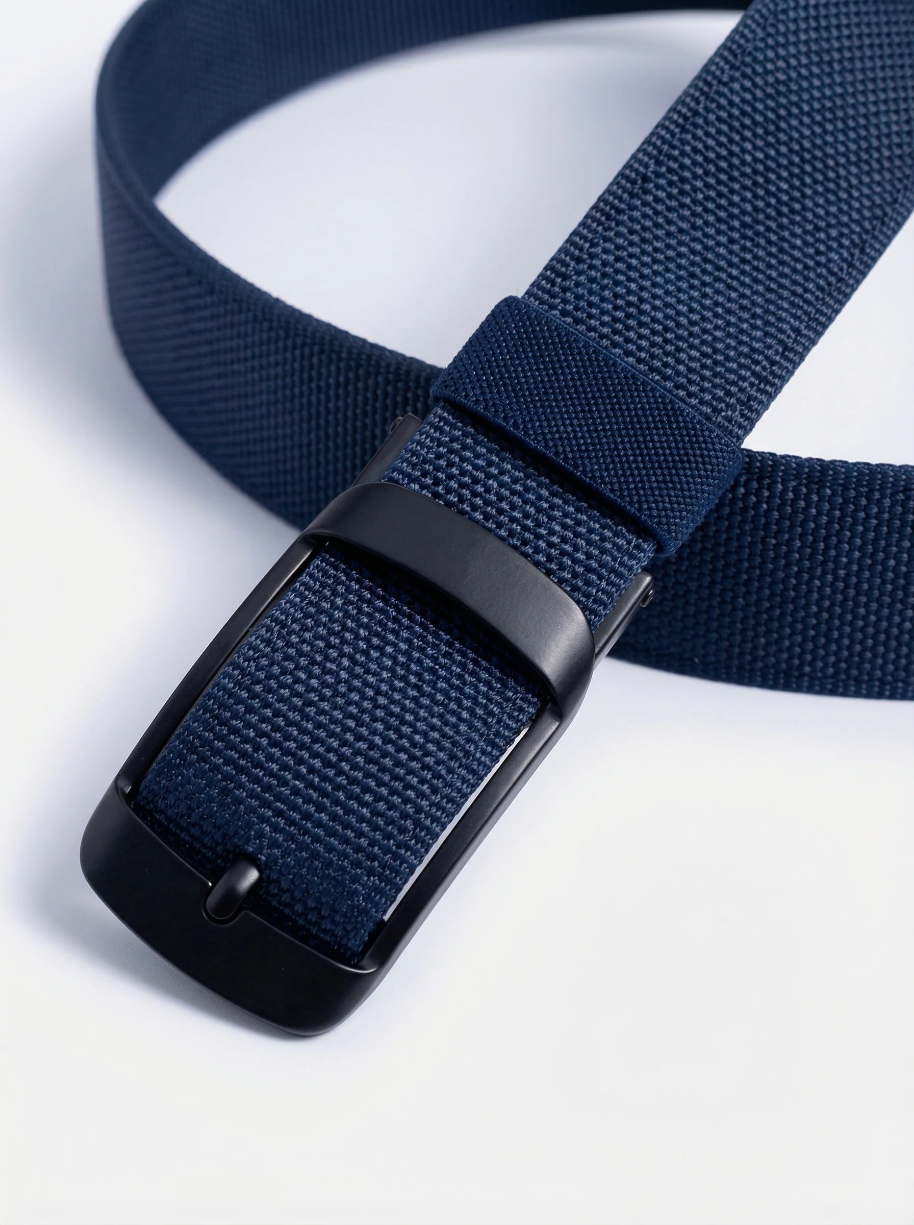 Adjustable Webbing Belt with Matte Buckle