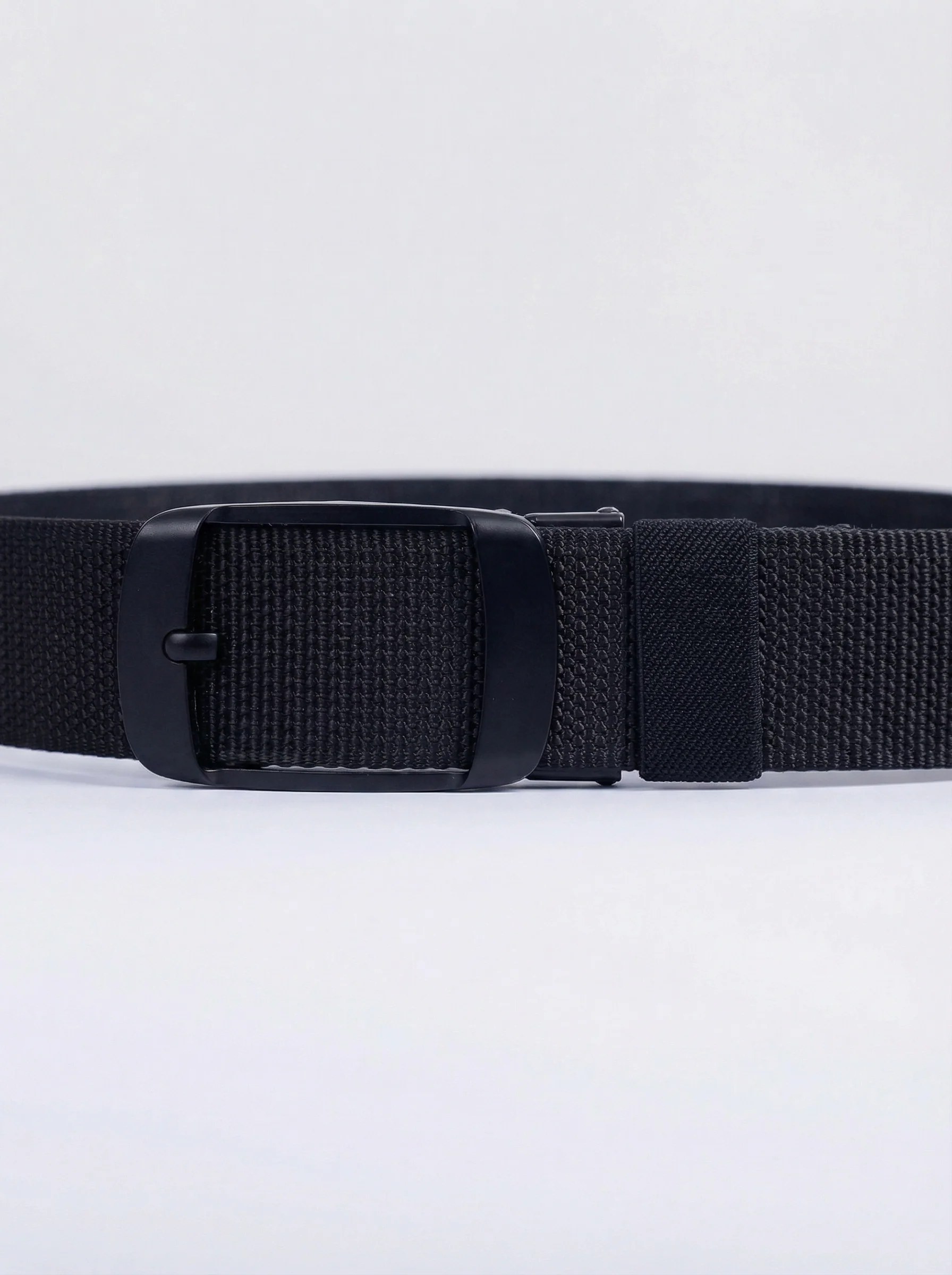 Adjustable Webbing Belt with Matte Buckle
