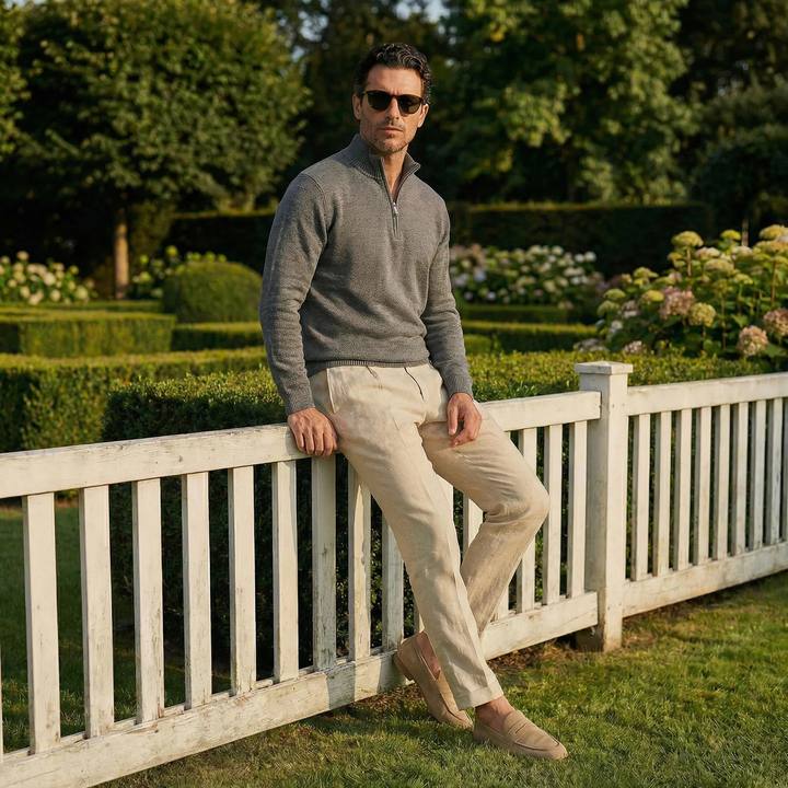 Half-Zip Knit Sweater