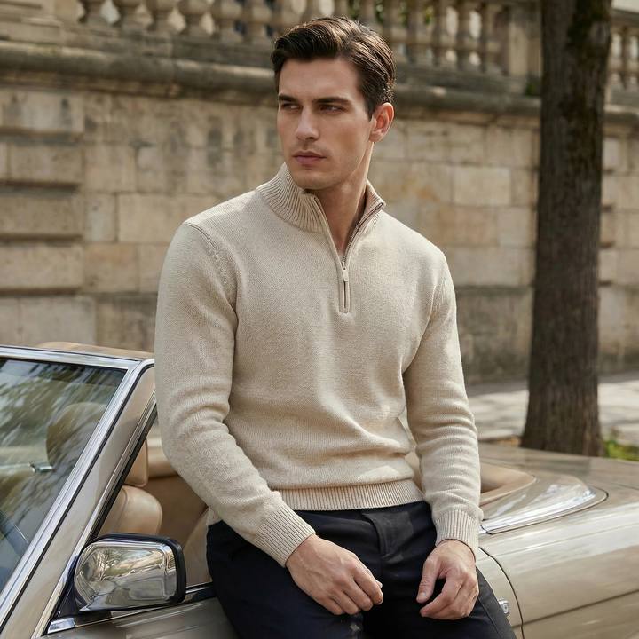 Half-Zip Knit Sweater