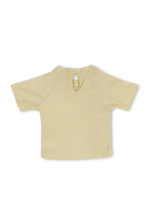 baby boys rash guard – beige with smiley face print