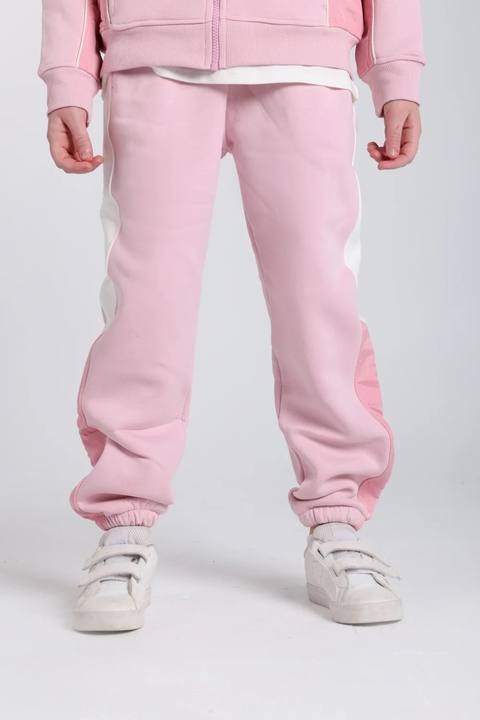 girls cotton sweat pants – pink