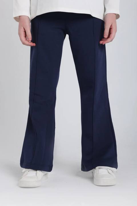 teens cotton flared leggings - navy