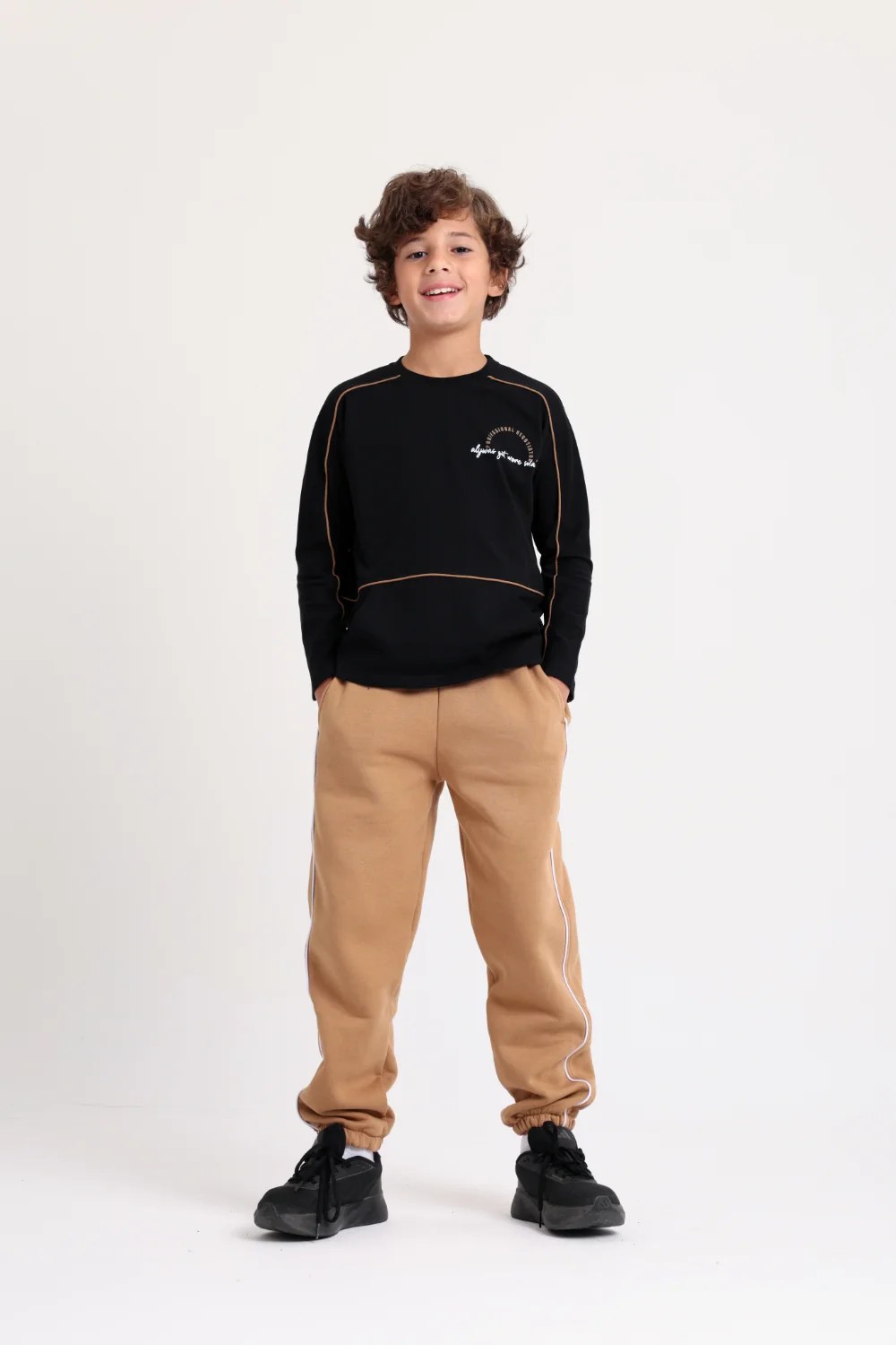 cotton sweatpants – camel