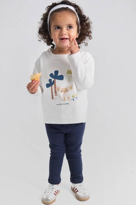 unisex navy fleeced leggings