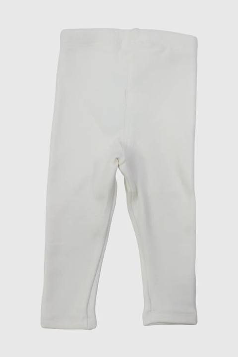 unisex offwhite fleeced leggings